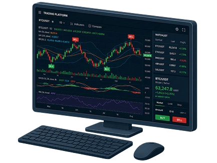 Person analyzing trading charts with the NEXT framework